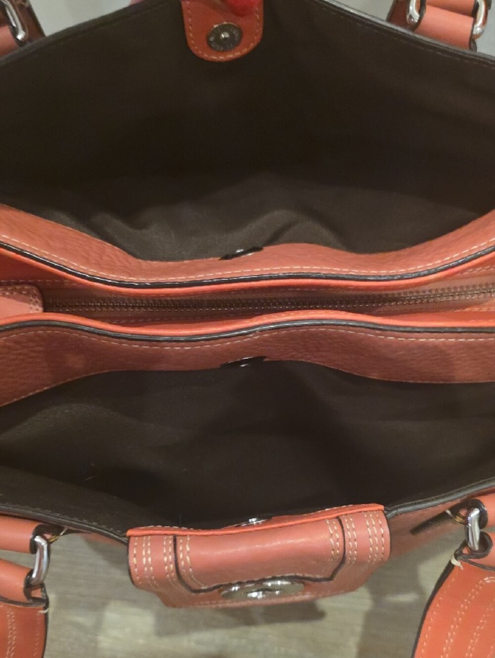 Coach Soft Milled Large Hampton Tote - Picture 9 of 12